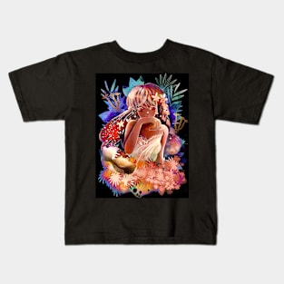 Prosperity golden goldfish nature anime manga girl kawaii Kids T-Shirt